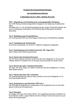 Protokoll - Handballkreis Münster