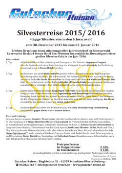 Silvesterreise 2015/ 2016