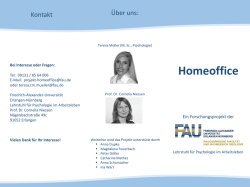 Homeoffice - Lehrstuhl für Psychologie im Arbeitsleben