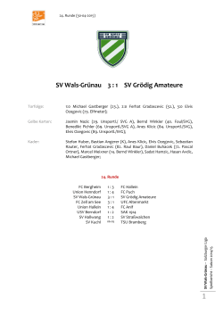 SV Wals-Grünau 3 : 1 SV Grödig Amateure