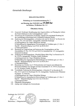 GR-Sitzung Nr. 07/2015