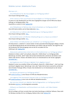 Mobiles Lernen KSW
