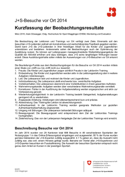 J+S-Besuche vor Ort 2014