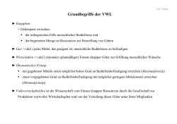 Grundbegriffe der VWL