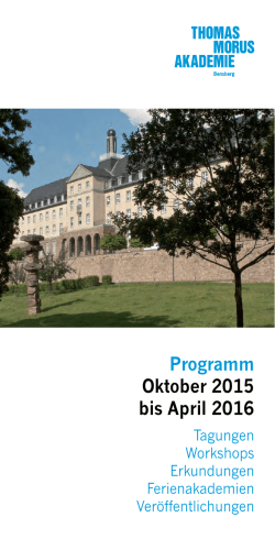 Programm Oktober 2015 bis April 2016 - Thomas-Morus