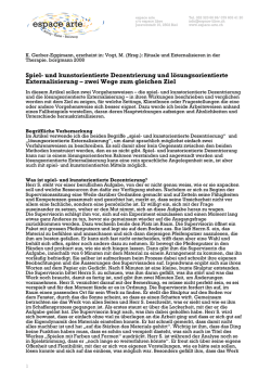 Spiel- und kunstorientierte Dezentrierung und