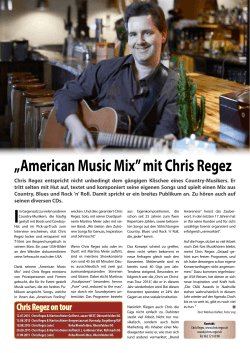 „American Music Mix” mit Chris Regez