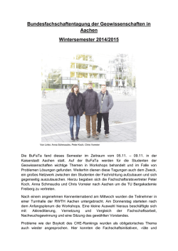 Peter Koch, Anna Schmaucks und Chris Vorreier