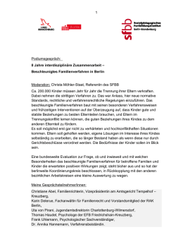 Dokumentation der Podiumsdiskussion