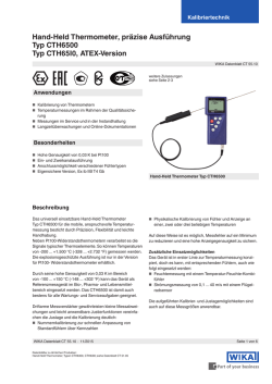 Hand-Held Thermometer, pr&auml;zise Ausf&uuml;hrung Typ CTH6500 Typ