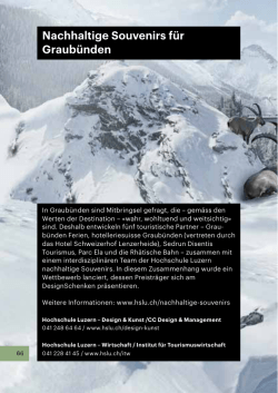Nachhaltige Souvenirs für Graubünden