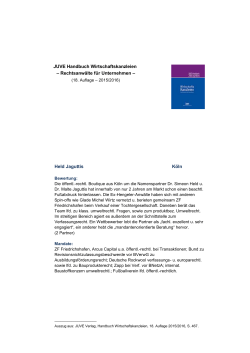 JUVE Handbuch Wirtschaftskanzleien held jaguttis 2015-2016