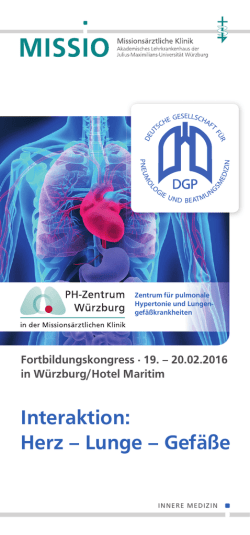 Interaktion: Herz &ndash; Lunge &ndash; Gef&auml;&szlig;e - Missions&auml;rztliche Klinik W&uuml;rzburg