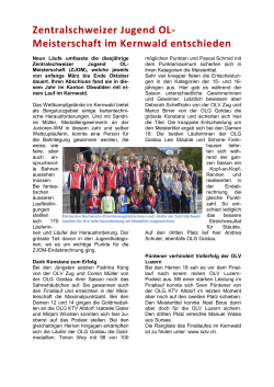 Zentralschweizer Jugend OL- Meisterschaft im Kernwald entschieden