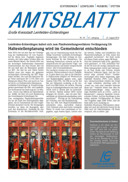 Haltestellenplanung wird im Gemeinderat entschieden