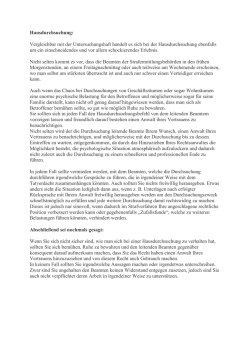 Hausdurchsuchung - Rechtsanwalt Vorster