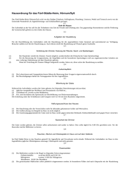 Hausordnung f&uuml;r das F&uuml;nf-St&auml;dte
