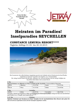 Heiraten im Paradies!