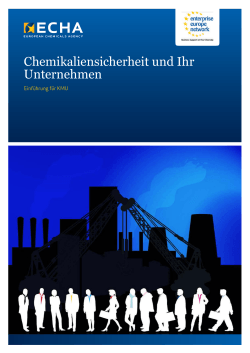 Chemikaliensicherheit und Ihr Unternehmen - ECHA