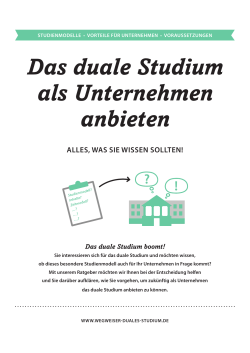 eBook Duales Studium als Unternehmen anbieten
