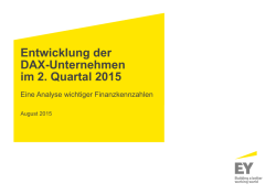 Entwicklung der DAX-Unternehmen im 2. Quartal 2015