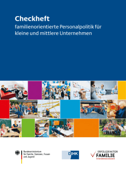 Checkheft Familienorientierte Personalpolitik