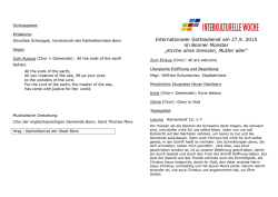 Internationaler Gottesdienst am 27.9. 2015 im Bonner M&uuml;nster