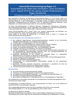 inhaltliche Aufgabenbeschreibung