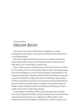 Heiliger Regen - Christian G&uuml;nther