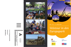 Anmeldung für die Velotour in den Europapark (9. bis 13. Mai 2016)