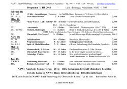 Programm 1. HJ 2016 - NAWI-Haus