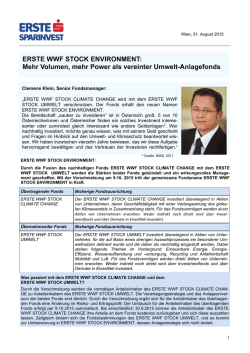 ERSTE WWF STOCK ENVIRONMENT