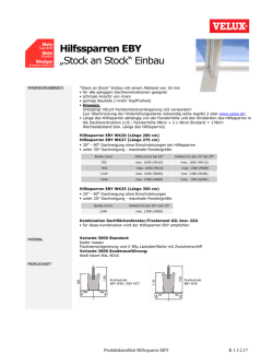 Hilfssparren EBY &bdquo;Stock an Stock&ldquo; Einbau