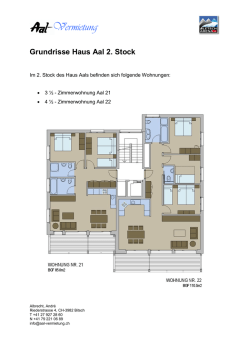 Grundrisse Haus Aal 2. Stock