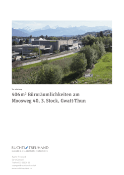 406m2 Büroräumlichkeiten am Moosweg 40, 3. Stock, Gwatt-Thun