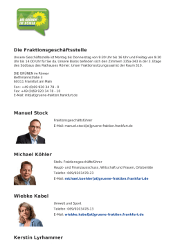 Die Fraktionsgeschäftsstelle Manuel Stock Michael