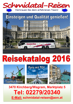 Reisekatalog 2016 neu - Schmidatal