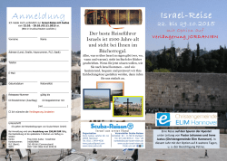 Israel-Reise Anmeldung