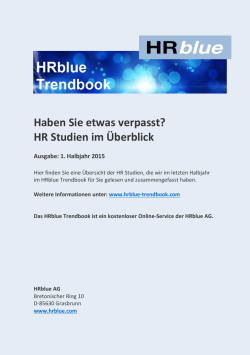 Haben Sie etwas verpasst? HR Studien im &Uuml;berblick