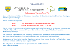 geht es zum Programm - Gymnasium Unter den Eichen Uetze