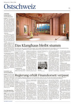 Das Klanghaus bleibt stumm, Tagblatt, 02.03.2016 |PDF 188KB