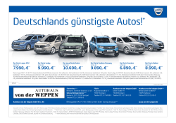 Deutschlands günstigste Autos!*
