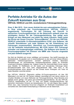 Perfekte Antriebe für die Autos der Zukunft kommen aus Graz