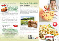 So schmeckt fit & schlank - Gerstoni Gourmet