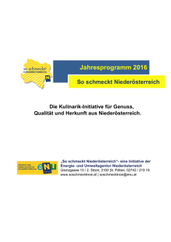 Jahresprogramm 2016