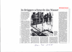 In Br&uuml;ggen schmeckt das Wasser