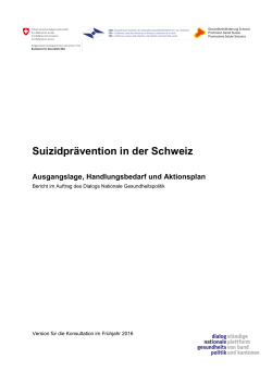 Suizidprävention in der Schweiz