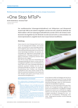 One Stop MToP - Swiss Medical Forum