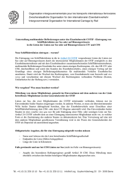 Einf&uuml;gen neuer Linien zur See oder auf Binnengew&auml;ssern CIV, CIM