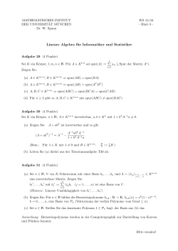 Lineare Algebra für Informatiker und Statistiker